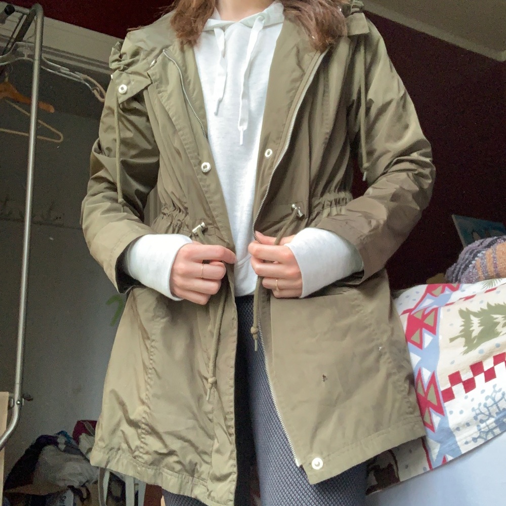Army Green Jacket Combat Olive Zip up